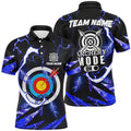 Blue Thunder Archery Mode On Men Polo Shirts, Custom Archery Polo Team Shirts, Custom Archery Team Polo Shirt