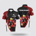 Billiard Polo Shirts, 8 Ball Billiard Balls Black Grunge Billiard 3D Polo Shirts, Billiard Shirt Designs