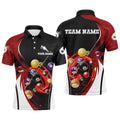 Billiard 3D Polo Shirts, Ball 8 Flame Player Billiard Polo, Personalized Billiard Polo Shirt