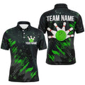 Green Bowling Polo Shirt Team Custom Bowling Polo Shirt For Men & Women, Personalized Bowling Team Shirt