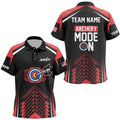 Archery Target Mode On Polo Shirts Custom Name Red Archery Polo Shirts, Custom Archery Team Polo Shirt