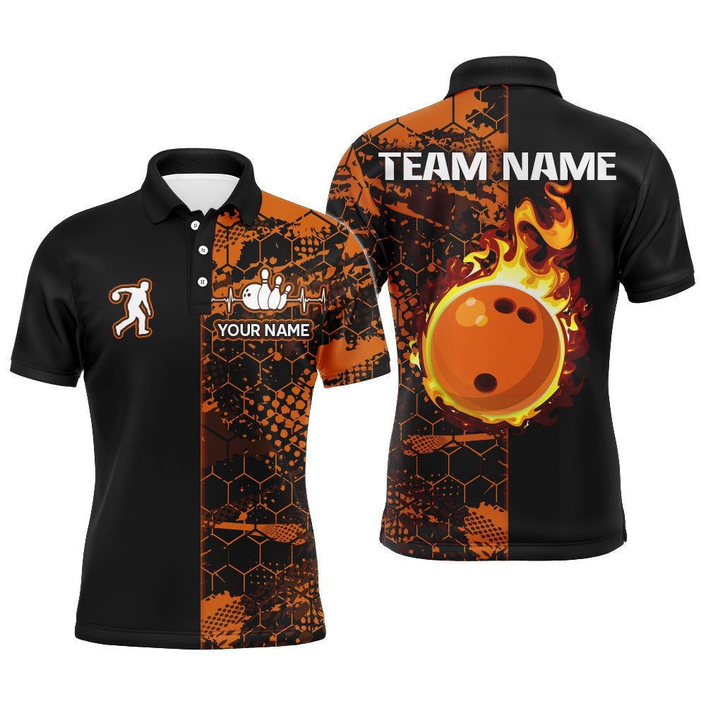 Bowling Polo Shirt Bowling Polo Shirt For Men Bowling Team League, Personalized Bowling Team Shirt
