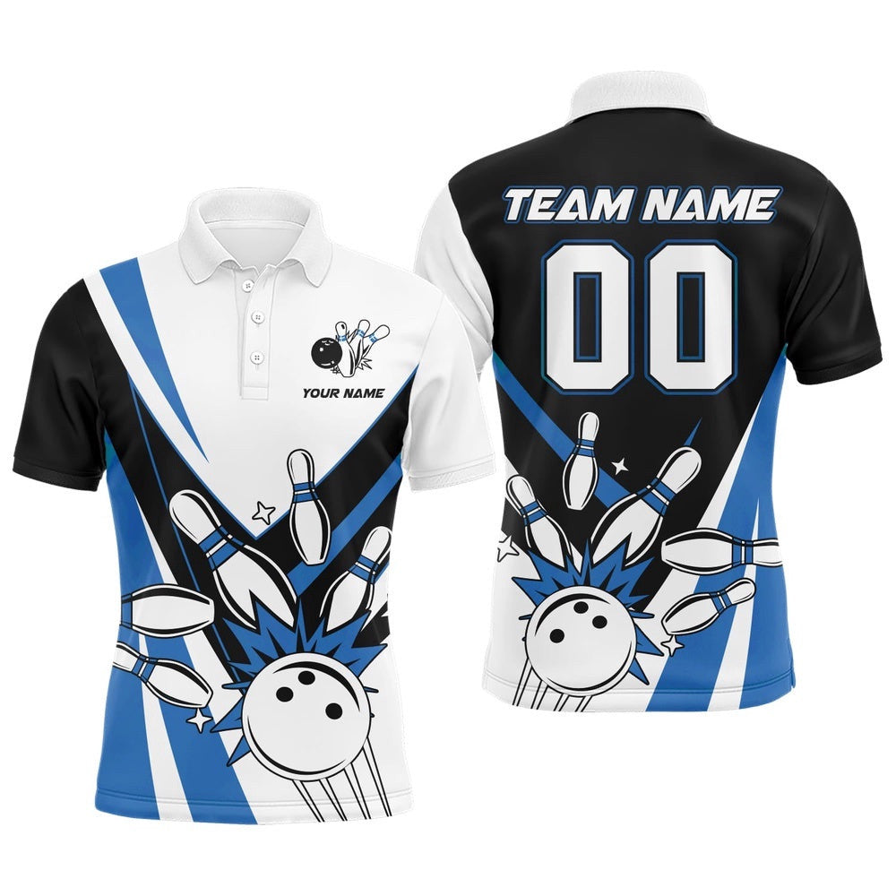 Bowling Polo Shirt For Men Custom Bowling Team Shirt Bowlers Polo Shirt, Personalized Bowling Team Shirt