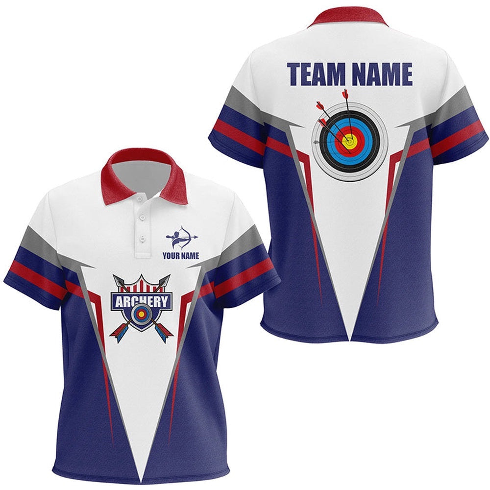 Archery Polo Shirts Custom Gifts For Archery Team Lover, Custom Archery Team Polo Shirt