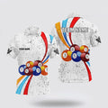 Billiard Polo Shirts, Billiard Balls White Grunge 3D Polo Shirts 8 Ball Pool Jerseys, Billiard Shirt Designs