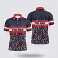 Bowling Polo Shirt, Mens Polo Bowling Shirts Custom Name Red And Blue Vintage Bowling Team Bowlers Jerseys