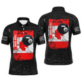 Canadian Flag Patriotic 8 Ball Pool Billiard Polo, Personalized Billiard Polo Shirt