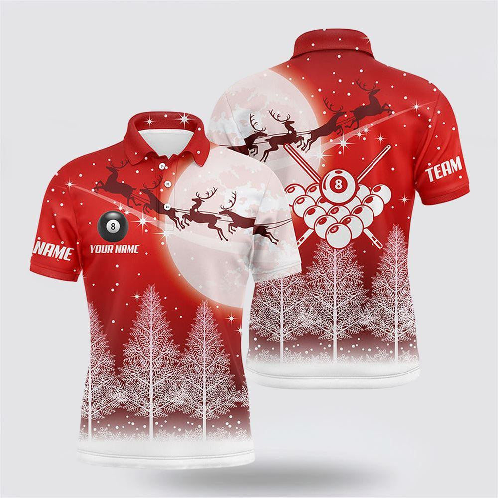 Billiard Polo Shirts, Personalized Billiard Funny Christmas Shirts For Men, Billiard Shirt Designs