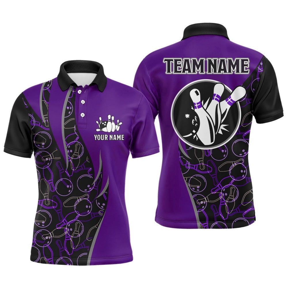 Bowling Shirts For Men Bowling Team Polo Shirt Custom Bowling Polo Shirt, Personalized Bowling Team Shirt