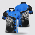 Billiard Polo Shirts, 8 Ball Pool Billiard Balls Blue 3D Polo Shirtss, Billiard Shirt Designs