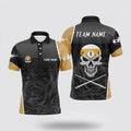 Billiard Polo Shirts, Billiard 9 Ball Skull Smokey, Billiard Shirt Designs