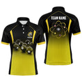 Billiard Balls Pool With Yellow Black Gradient Billiards Team Shirts, Personalized Billiard Polo Shirt