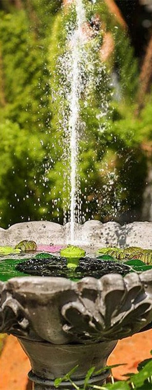 Floating lotus leaf solar fountain