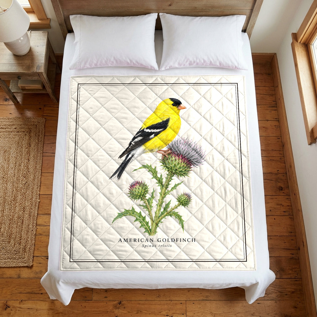 American Goldfinch field guide quilt