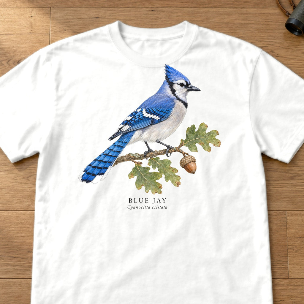 Blue Jay Field Guide Comfort Colors T-Shirt – White