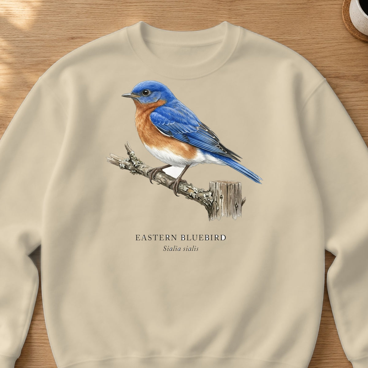 Eastern Bluebird Field Guide Crewneck Sweatshirt – Sand