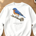 Eastern Bluebird Field Guide Crewneck Sweatshirt – White