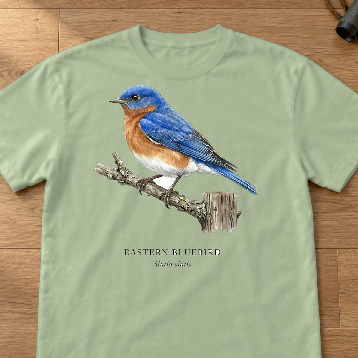 Eastern Bluebird Field Guide Comfort Colors T-Shirt – Light Green