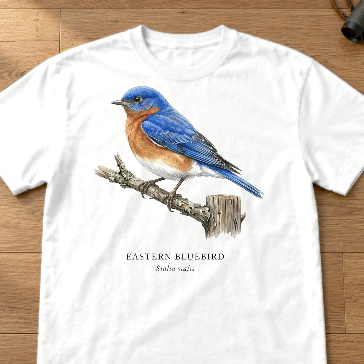 Eastern Bluebird Field Guide Comfort Colors T-Shirt – White