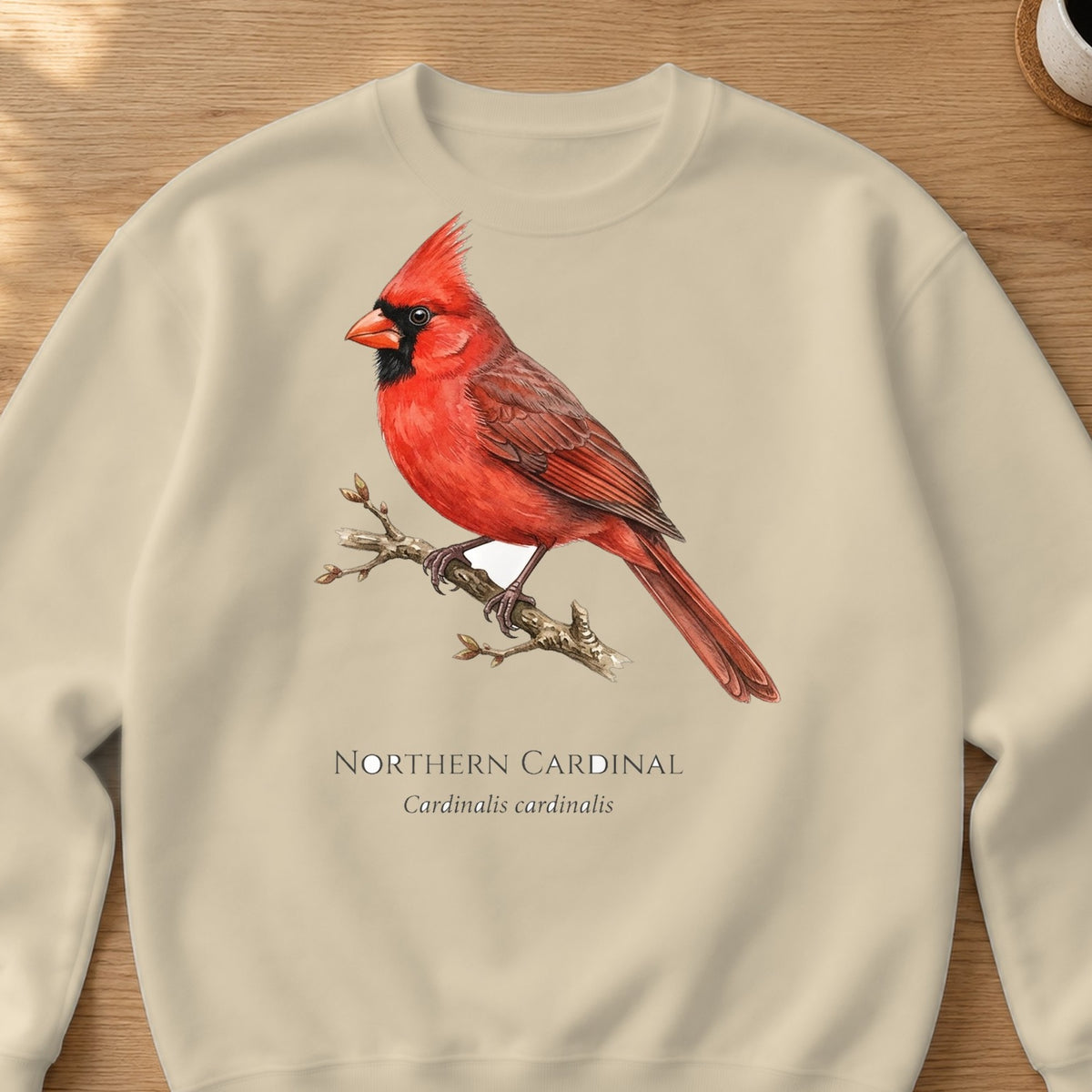 Northern Cardinal Field Guide Crewneck Sweatshirt – Sand