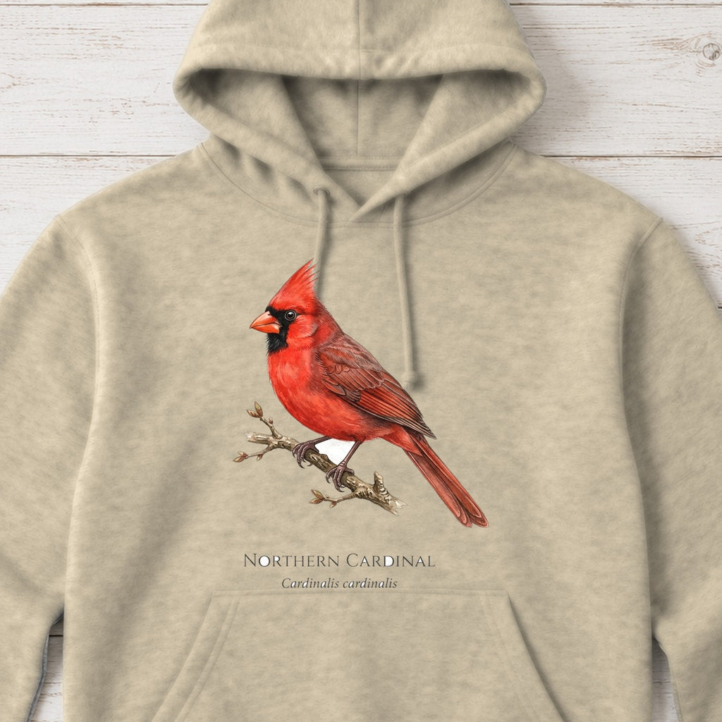 Northern Cardinal Field Guide Hoodie – Sand