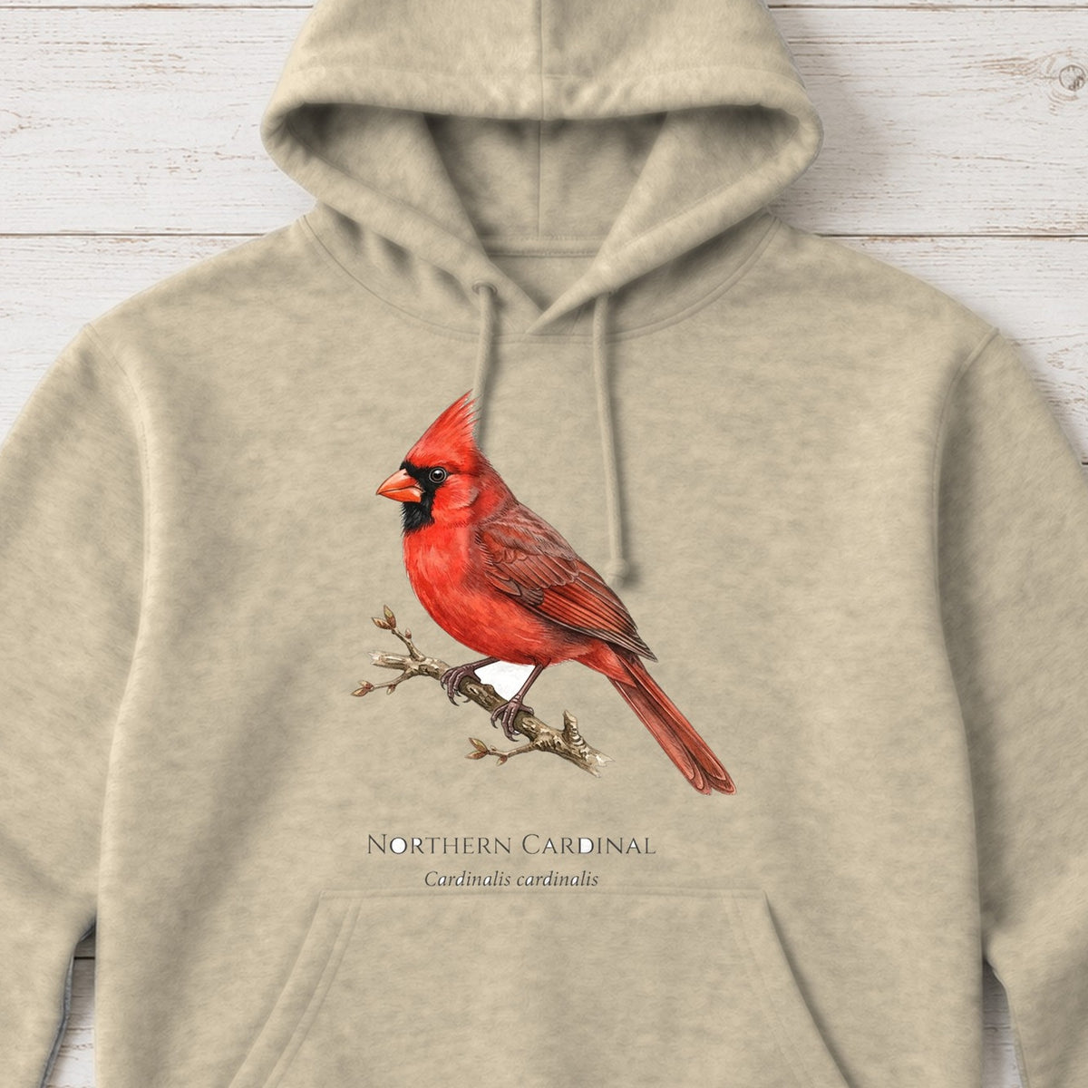 Northern Cardinal Field Guide Hoodie – Sand