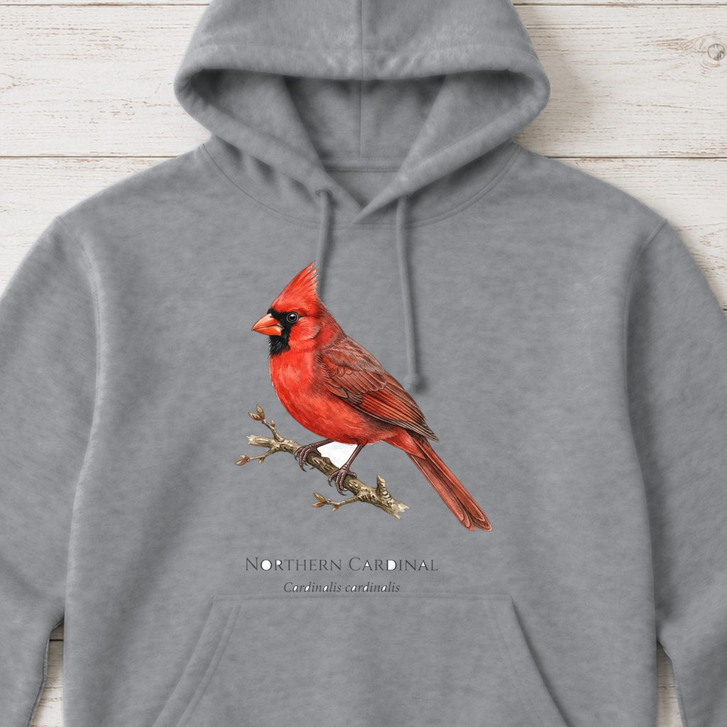 Northern Cardinal Field Guide Hoodie – Sport Grey