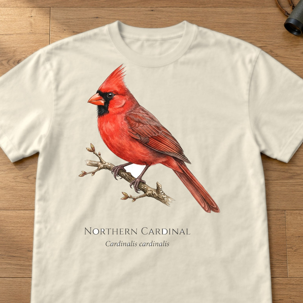 Northern Cardinal Field Guide Comfort Colors T-Shirt – Ivory