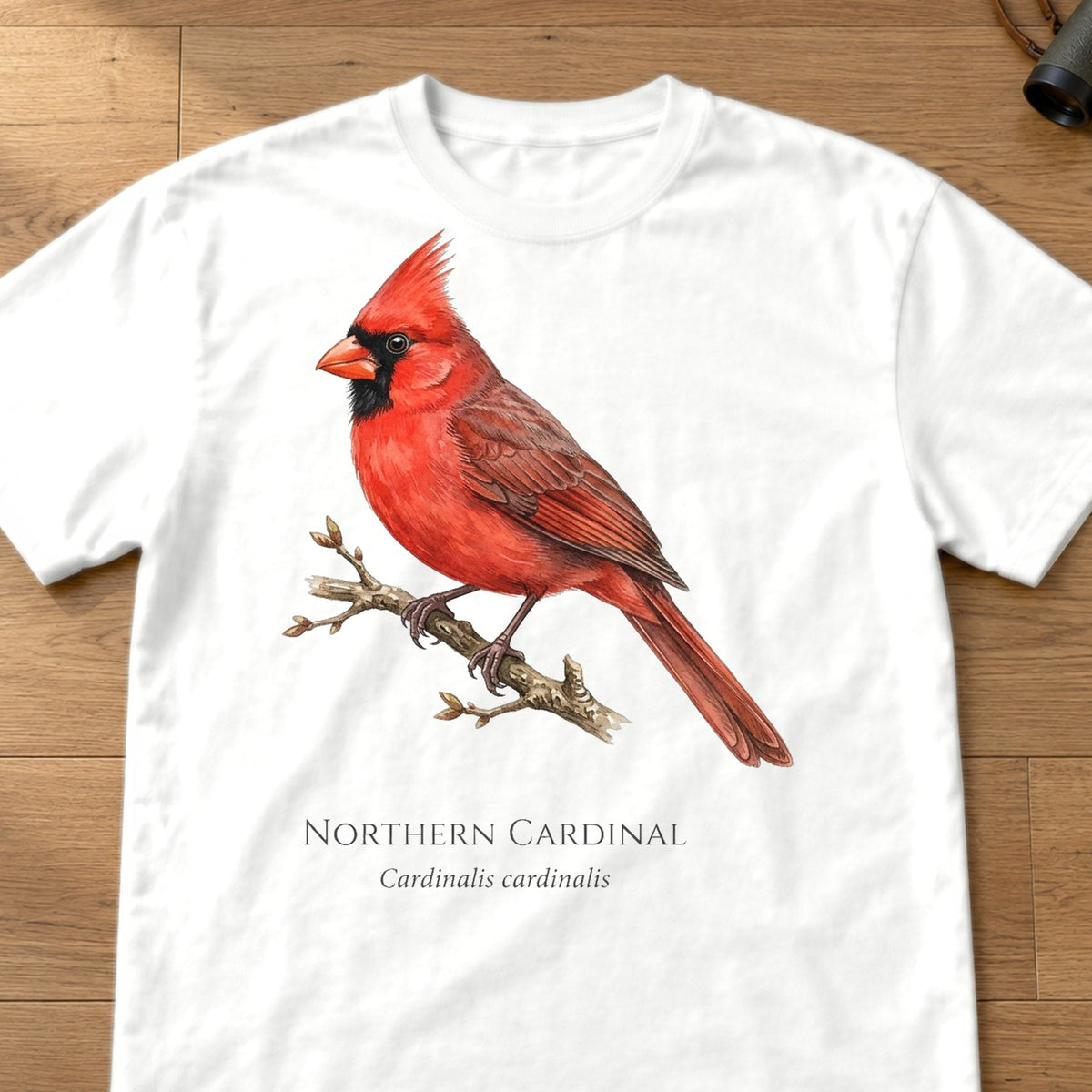 Northern Cardinal Field Guide Comfort Colors T-Shirt – White