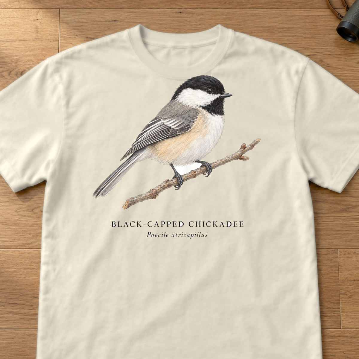 Black-capped Chickadee Field Guide Comfort Colors T-Shirt – Ivory