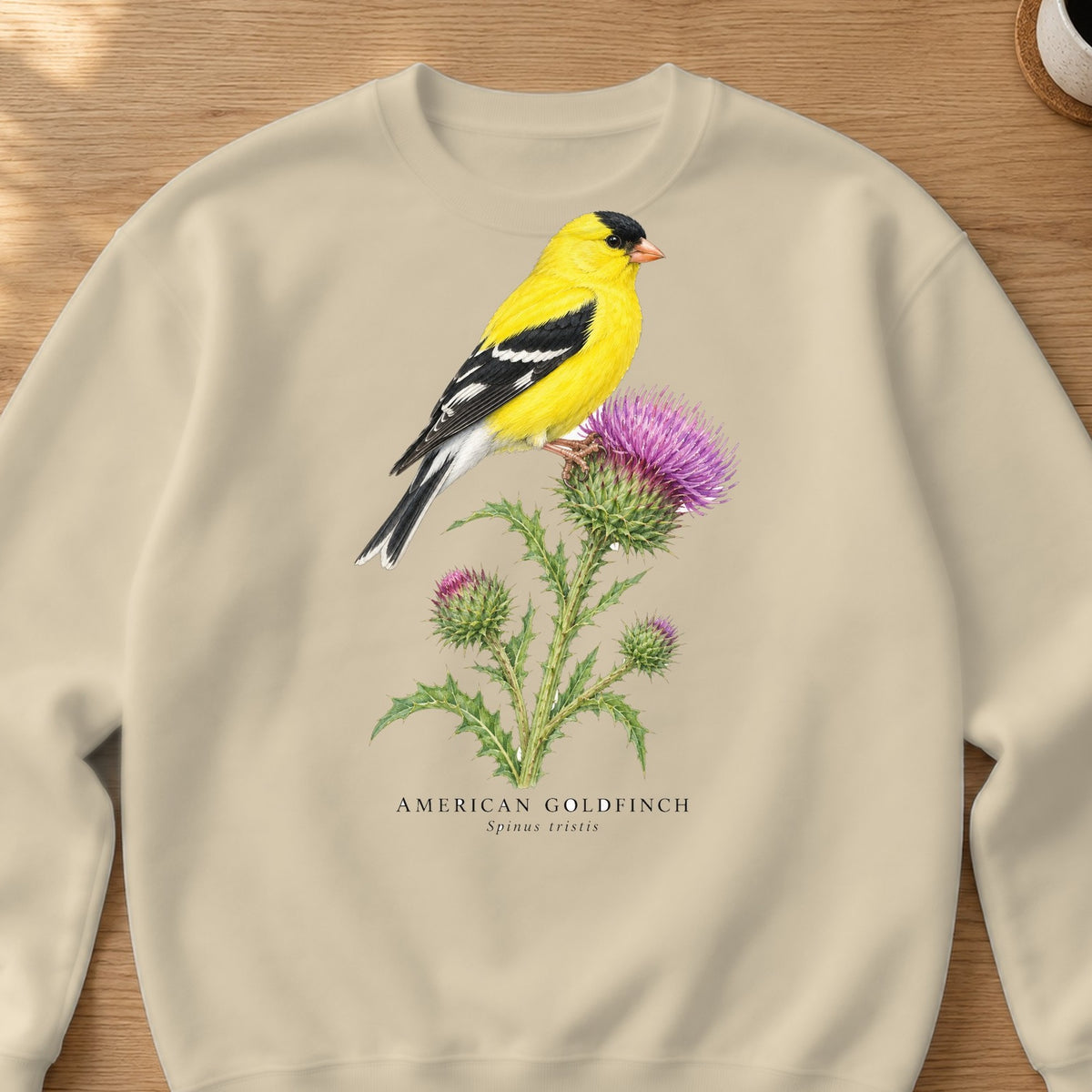 American Goldfinch Field Guide Crewneck Sweatshirt – Sand