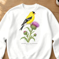 American Goldfinch Field Guide Crewneck Sweatshirt – White
