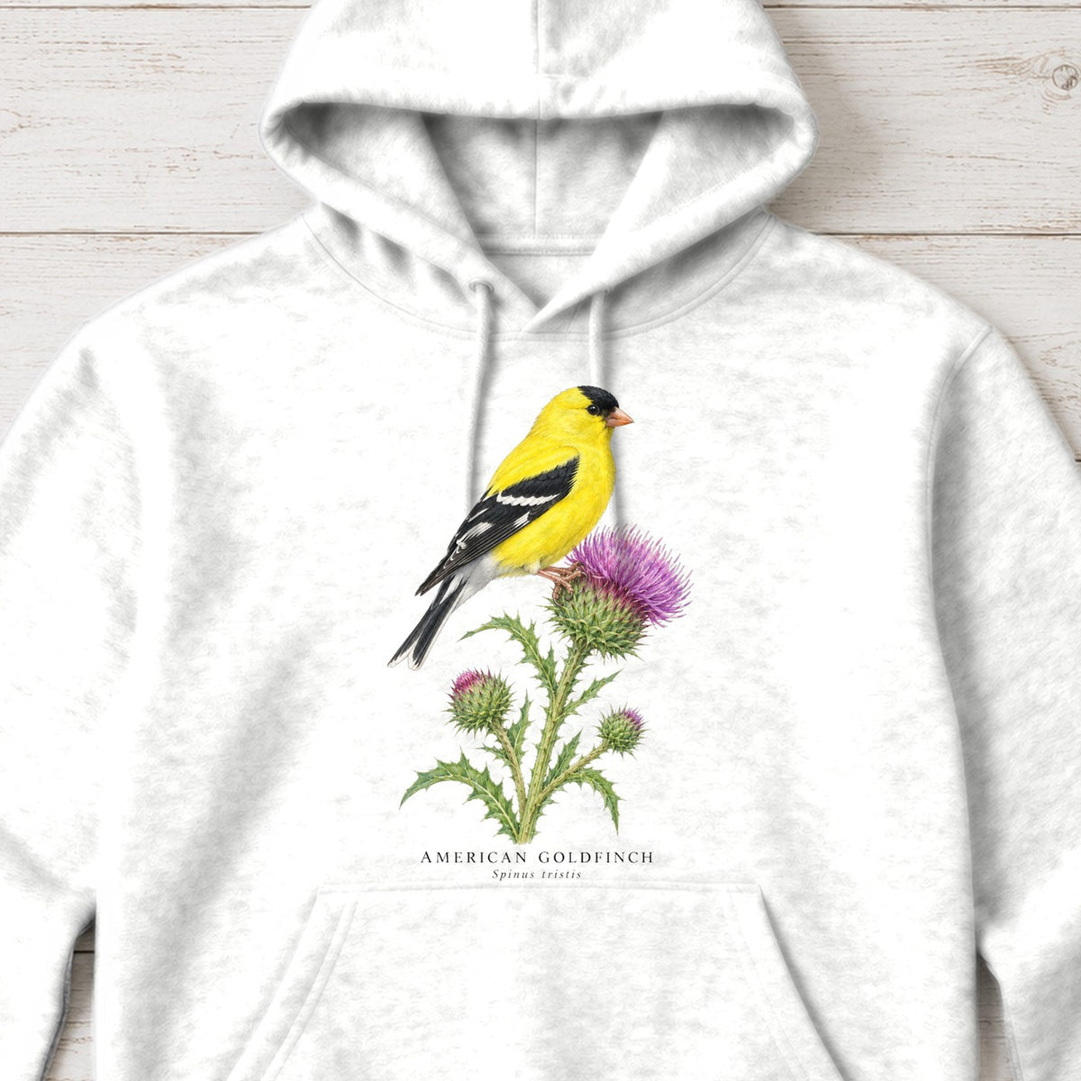 American Goldfinch Field Guide Hoodie – White