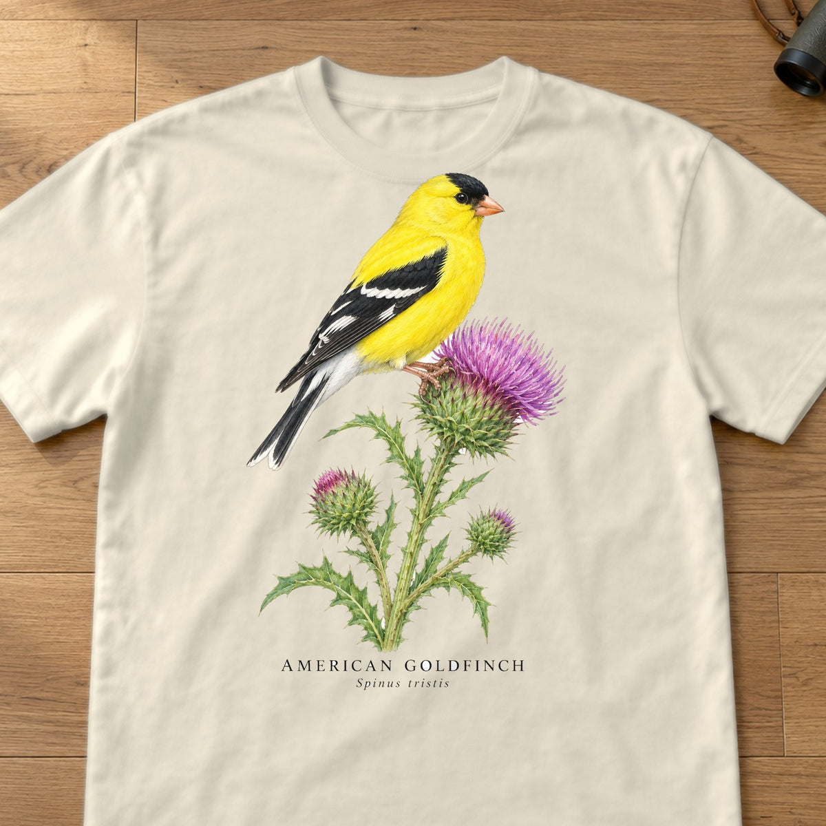 American Goldfinch Field Guide Comfort Colors T-Shirt – Ivory