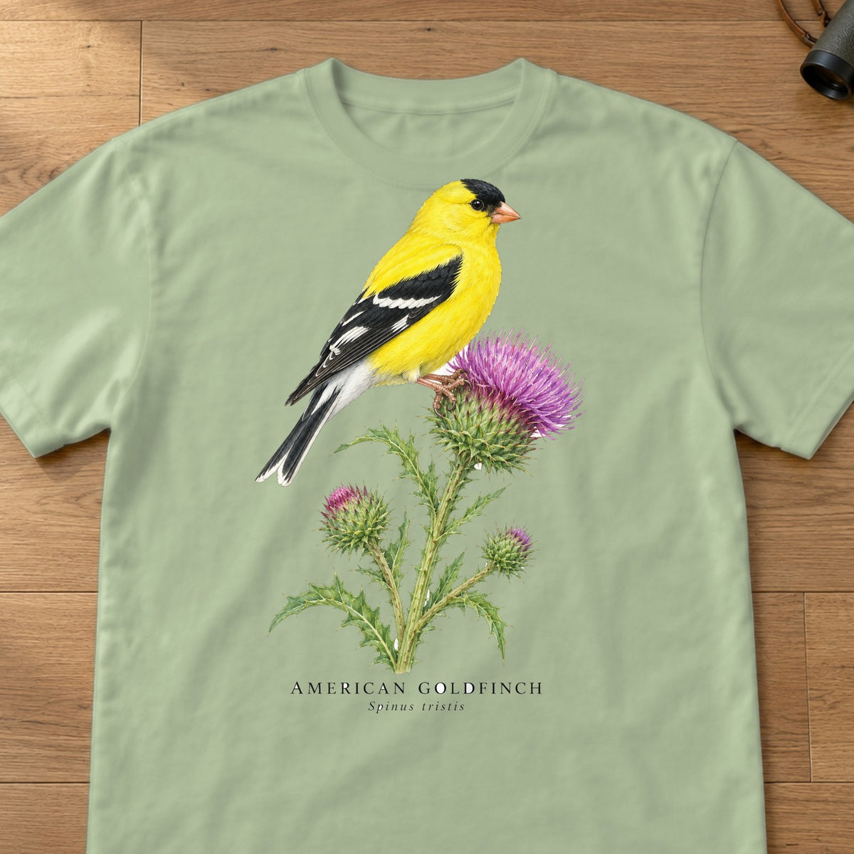 American Goldfinch Field Guide Comfort Colors T-Shirt – Light Green