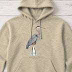 Great Blue Heron Field Guide Hoodie – Sand