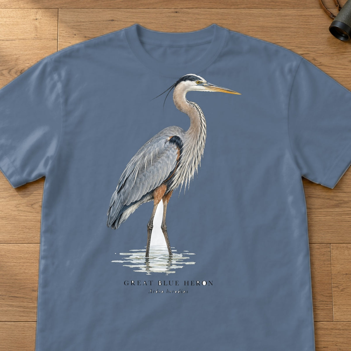 Great Blue Heron Field Guide Comfort Colors T-Shirt – Blue Jean