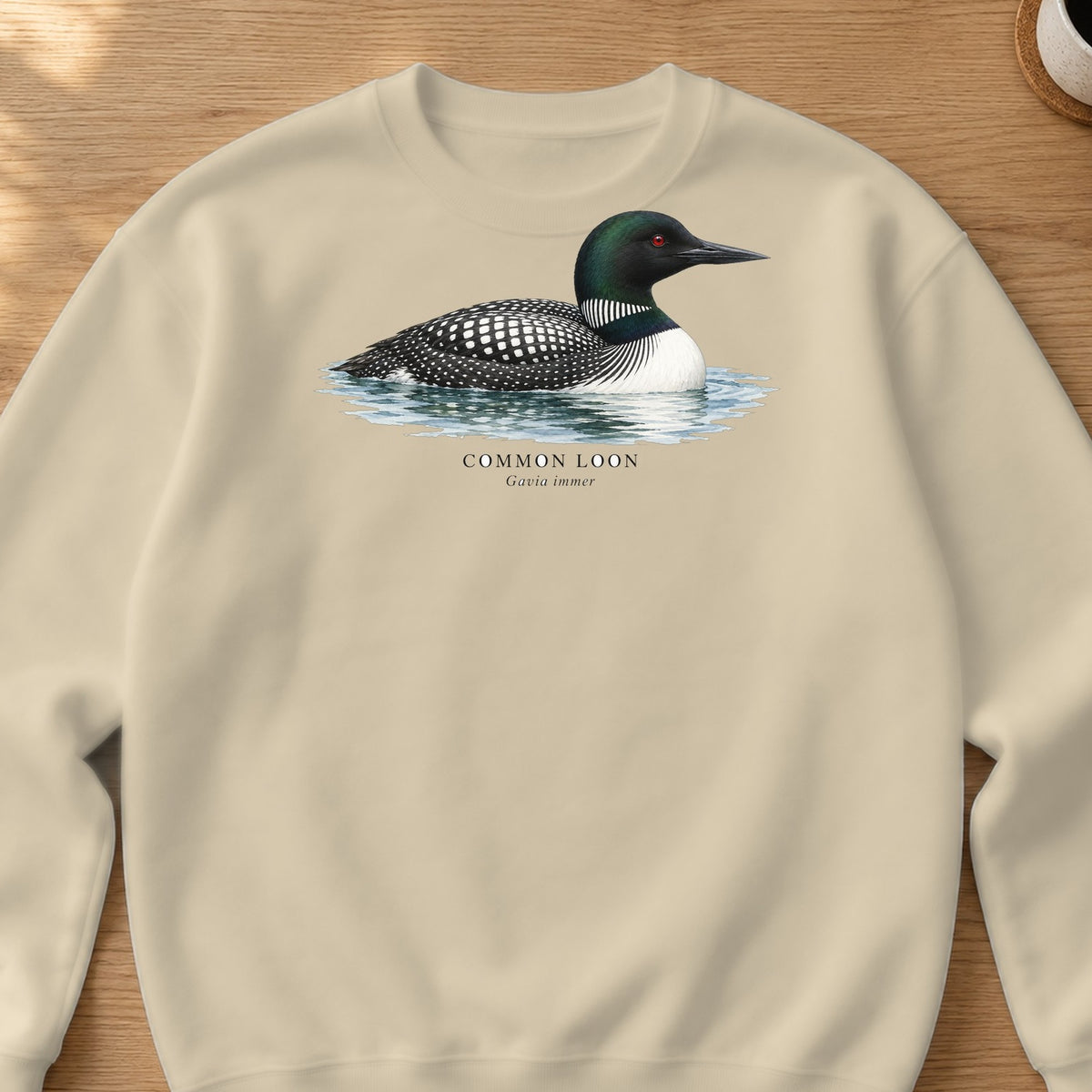 Common Loon Field Guide Crewneck Sweatshirt – Sand