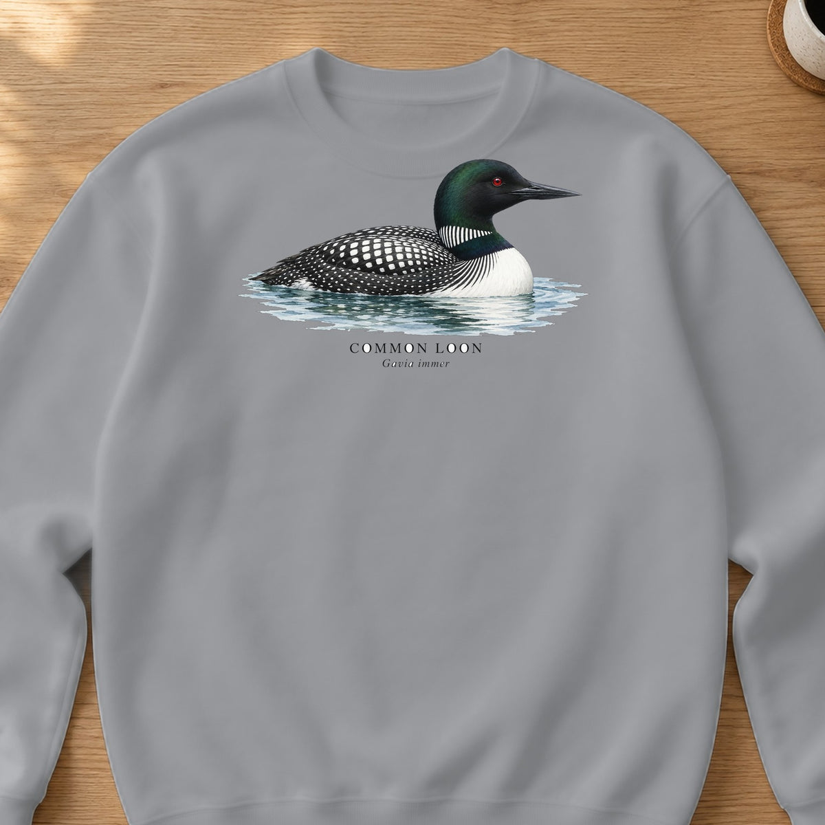 Common Loon Field Guide Crewneck Sweatshirt – Sport Grey
