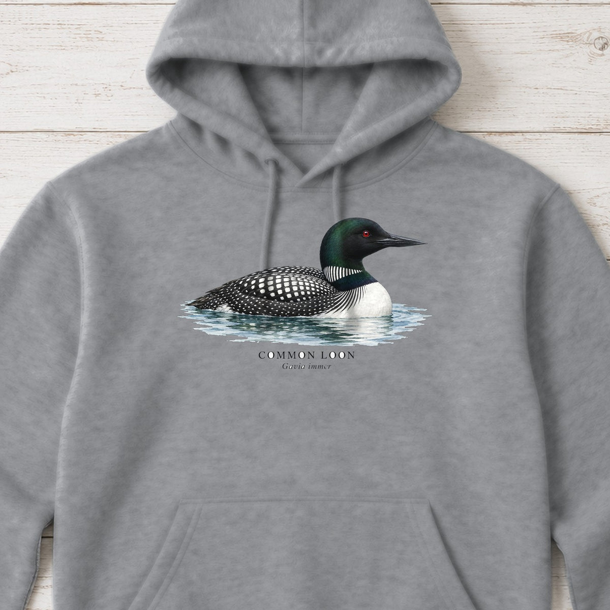 Common Loon Field Guide Hoodie – Sport Grey