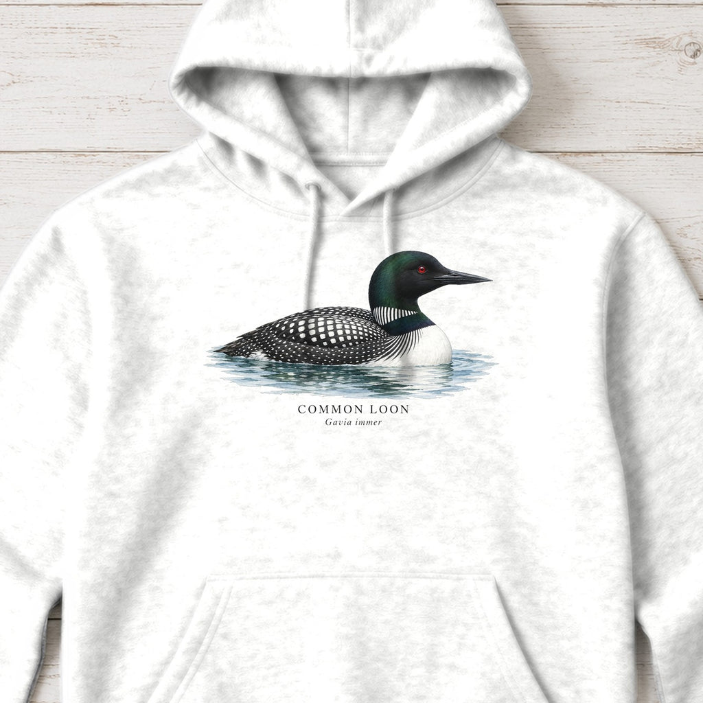 Common Loon Field Guide Hoodie – White