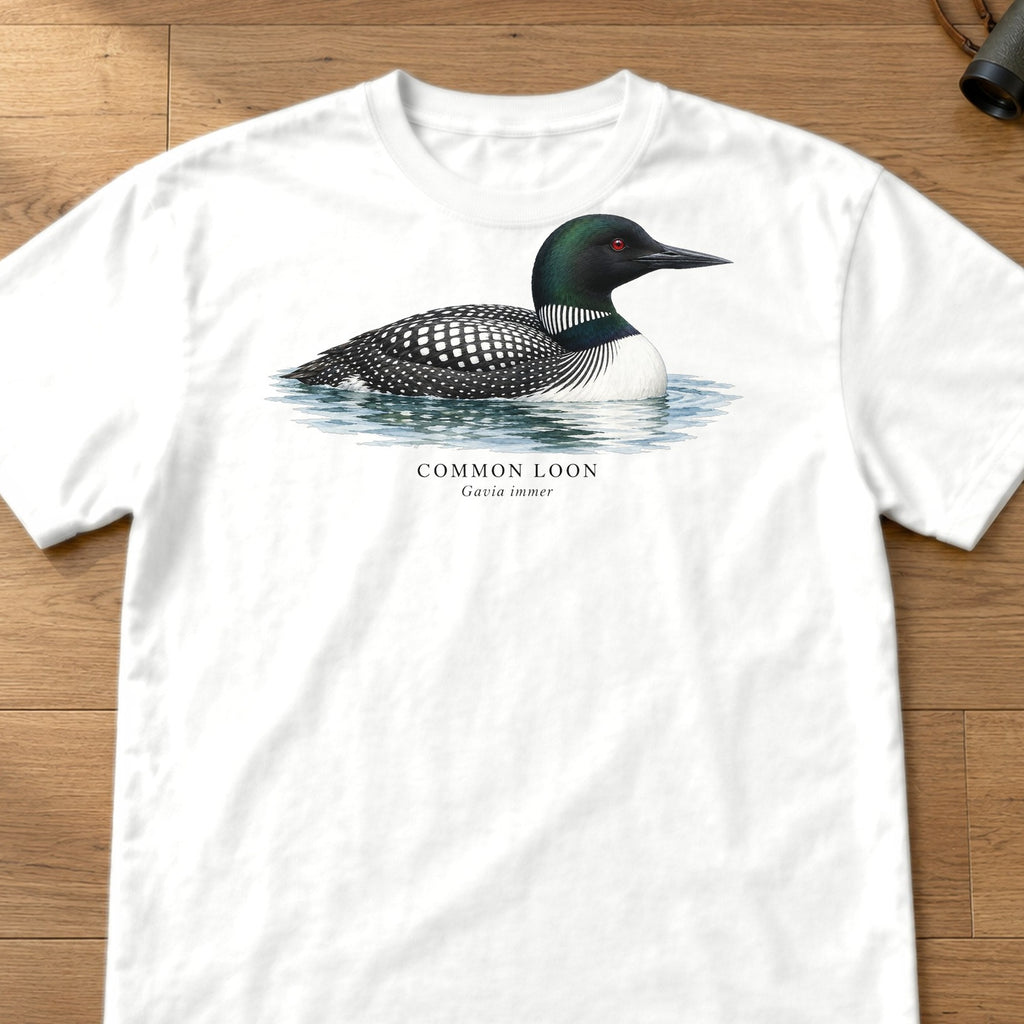 Common Loon Field Guide Comfort Colors T-Shirt – White