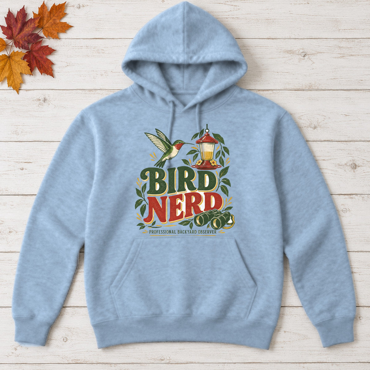 Bird Nerd Hoodie – Light Blue