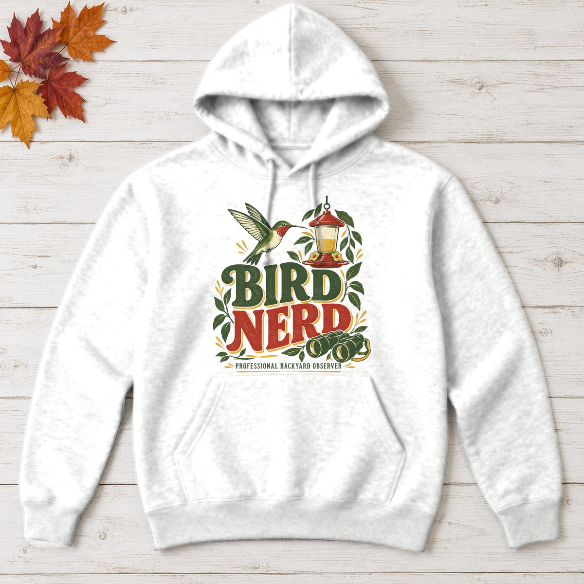 Bird Nerd Hoodie – White