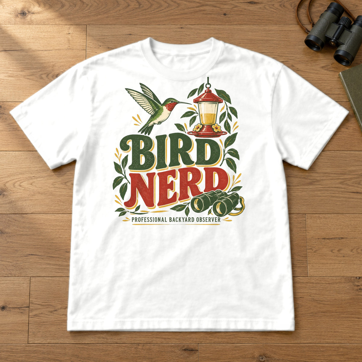 Bird Nerd Comfort Colors T-Shirt – White