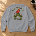 Easily Distracted by Birds Crewneck Sweatshirt – Sport Grey