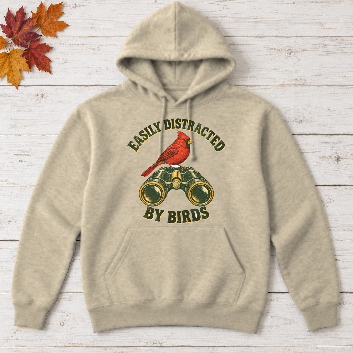 Easily Distracted by Birds Hoodie – Sand