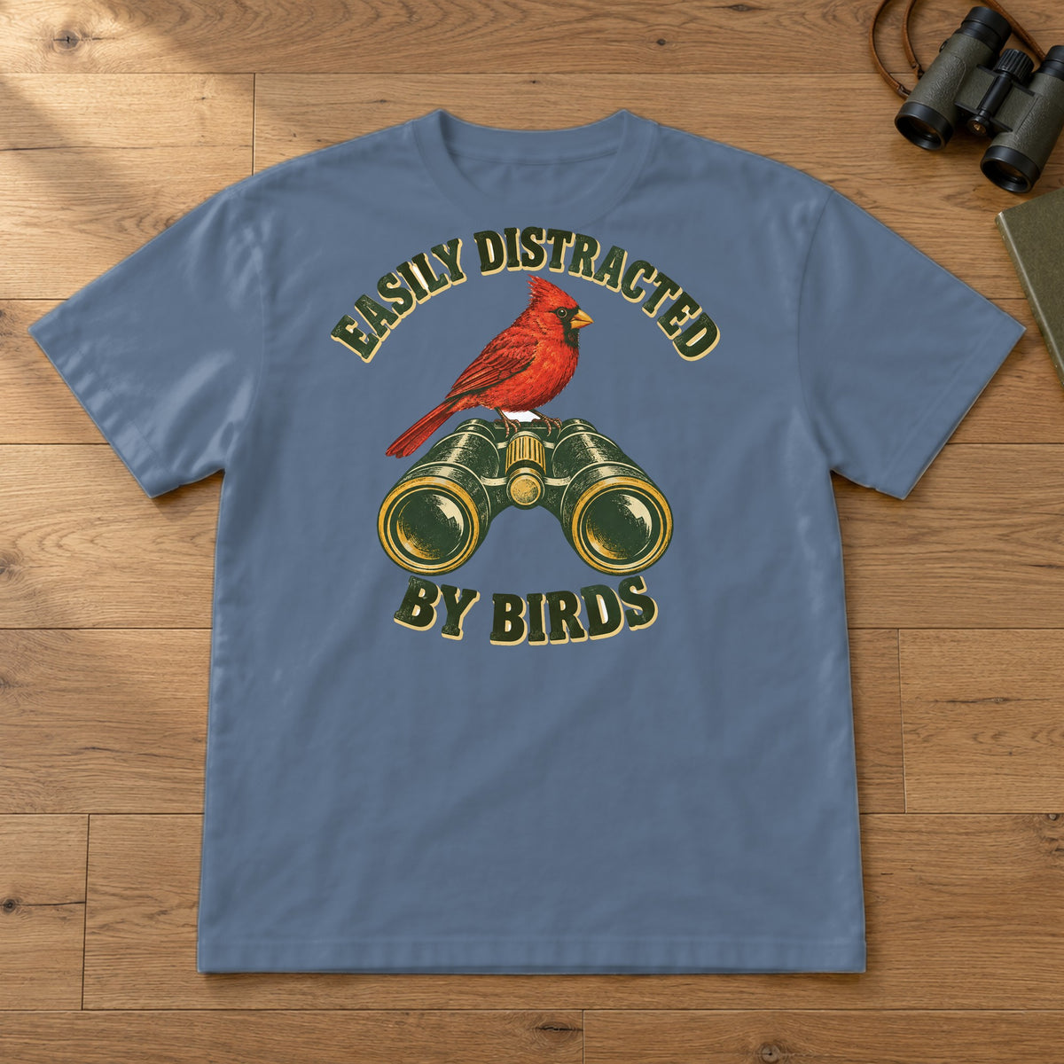 Easily Distracted by Birds Comfort Colors T-Shirt – Blue Jean