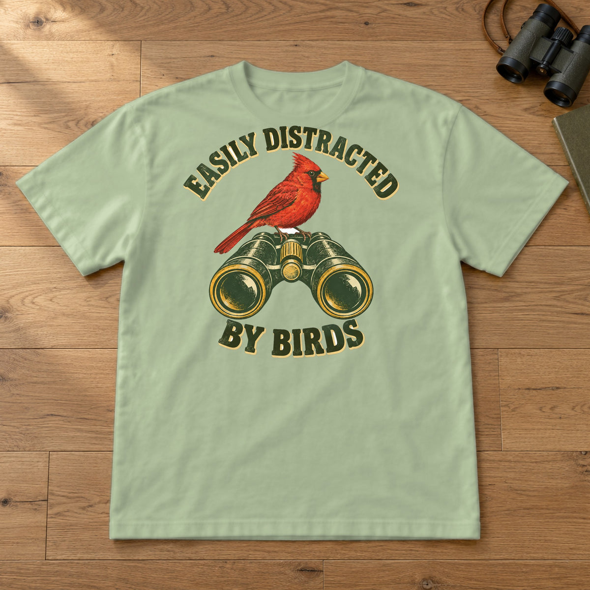 Easily Distracted by Birds Comfort Colors T-Shirt – Light Green