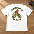 Easily Distracted by Birds Comfort Colors T-Shirt – White